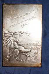 Серебряная накладка «Глухарь»  из наркомовского набора. СССР,  1930-е г